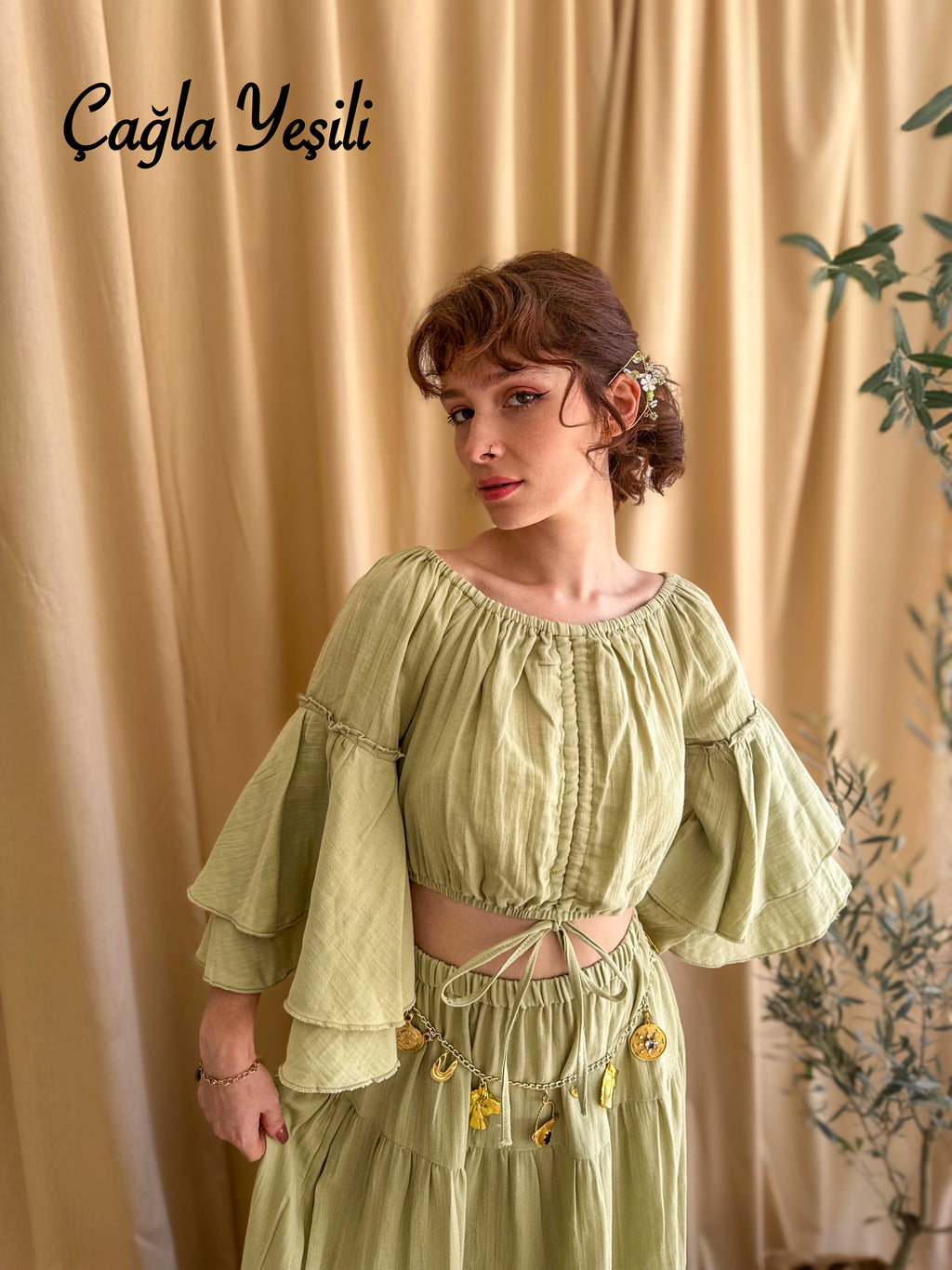 MÜSLİN BLUZ & ETEK TAKIMI