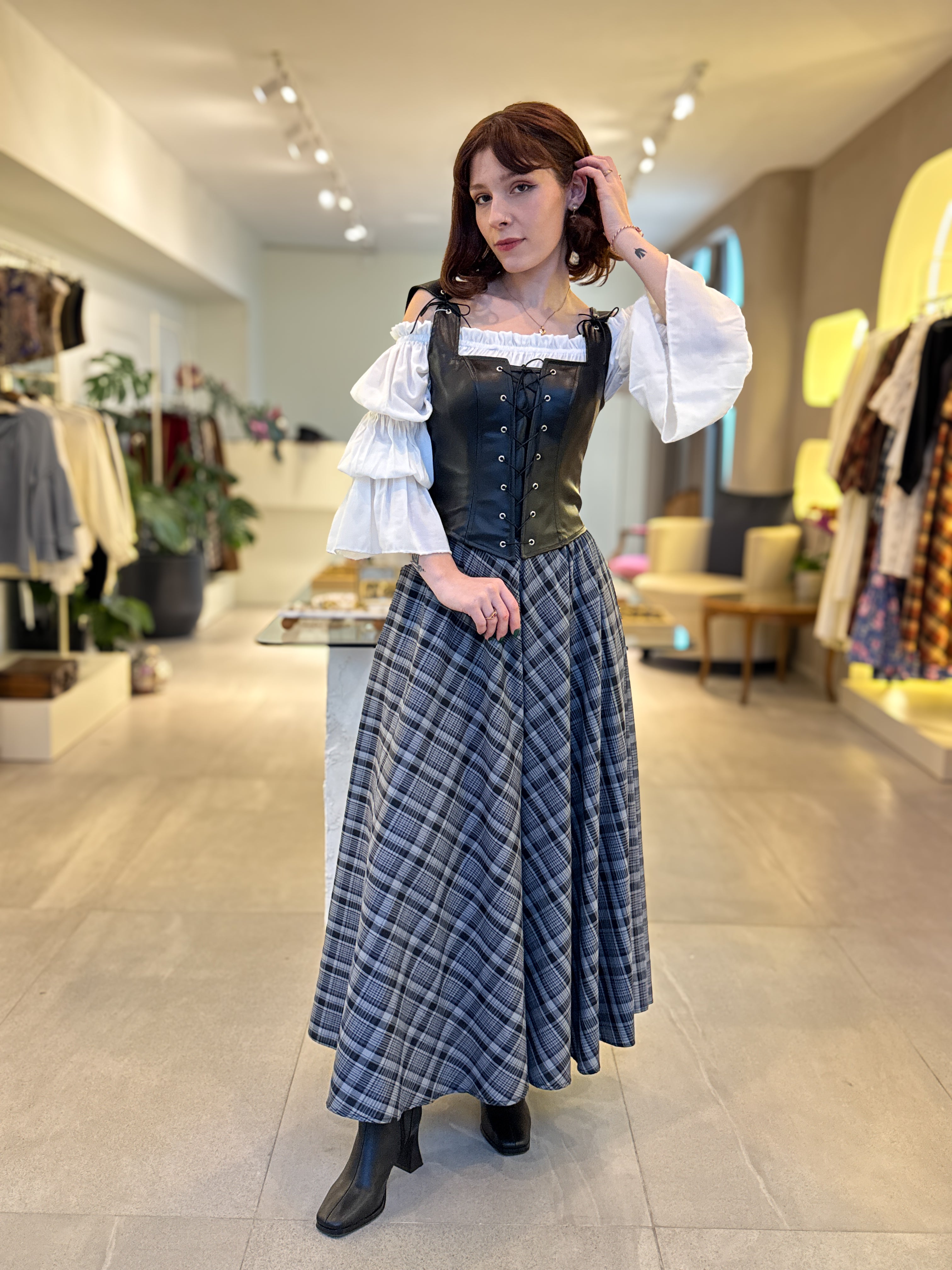 SİYAH-GRİ EKOSE ETEK