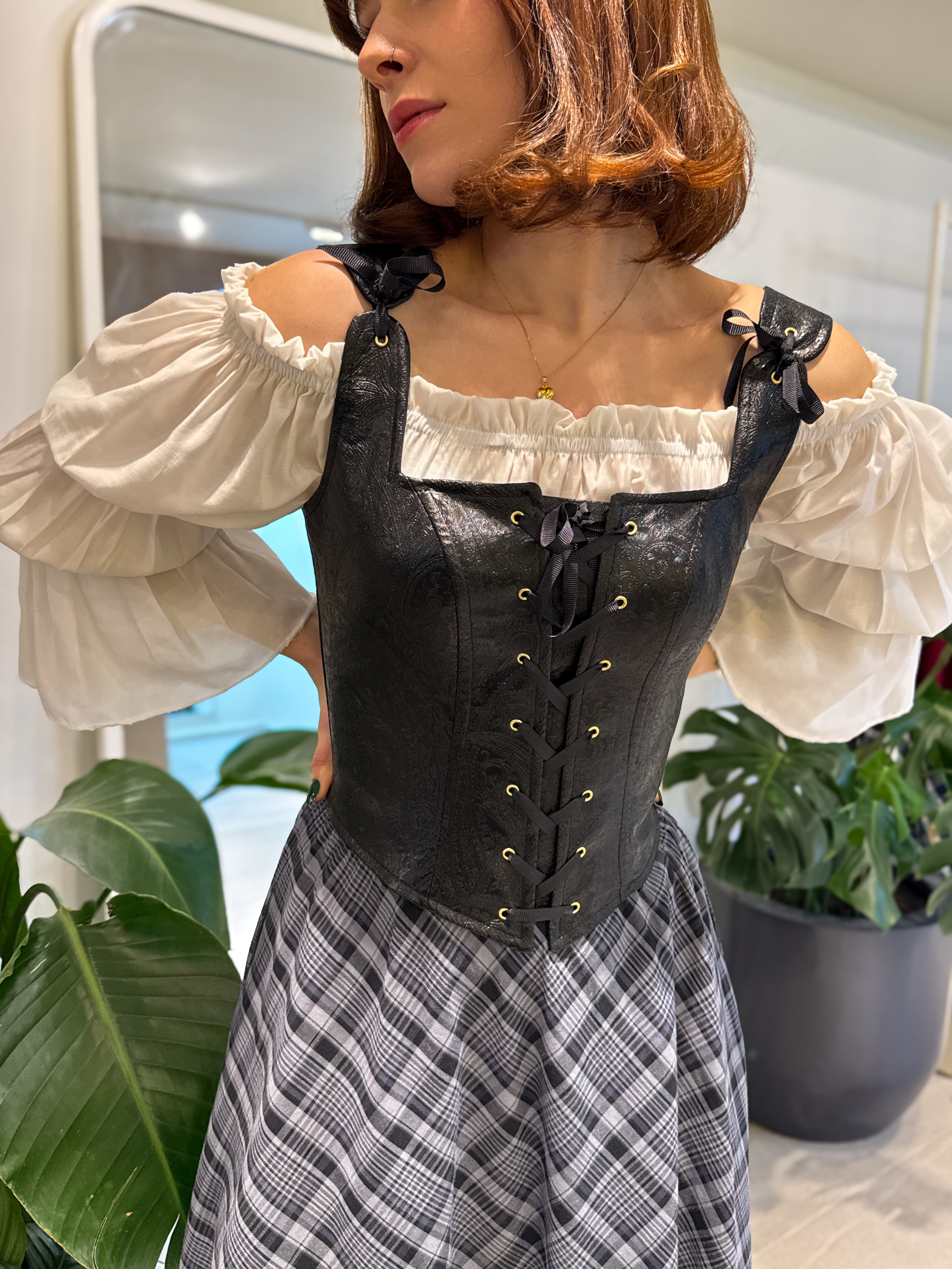 JAKARLI DERİ KORSE BÜSTİYER