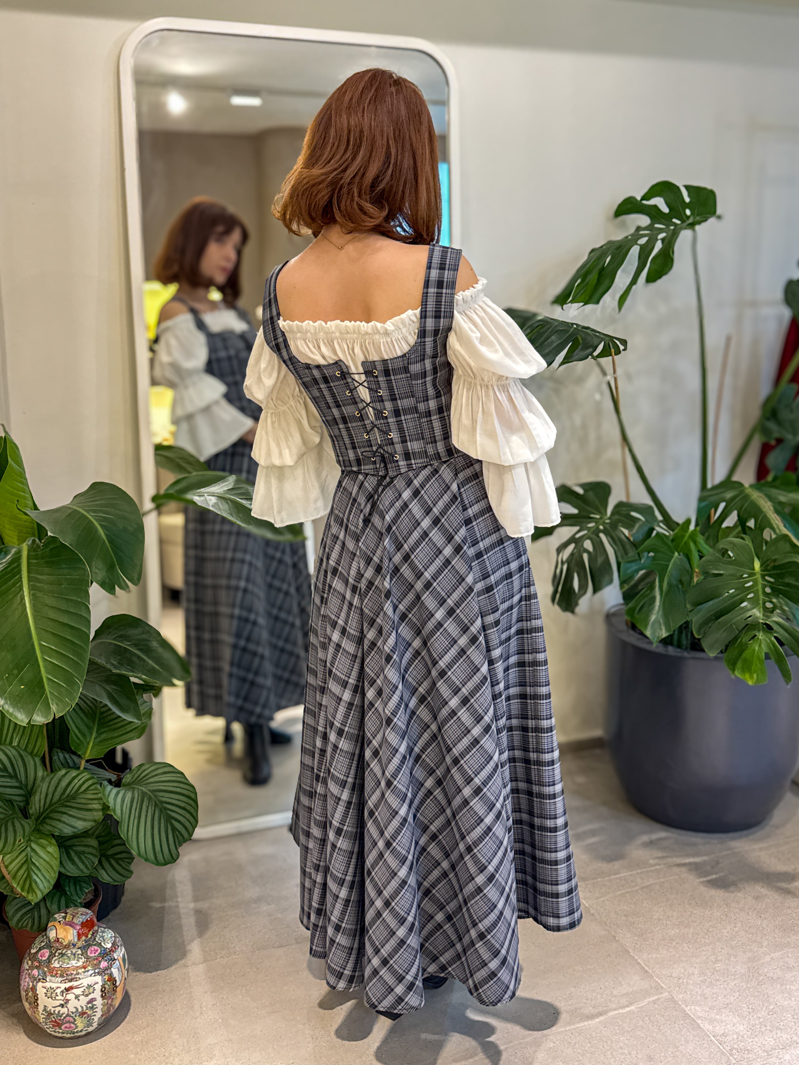 SİYAH-GRİ EKOSE ETEK