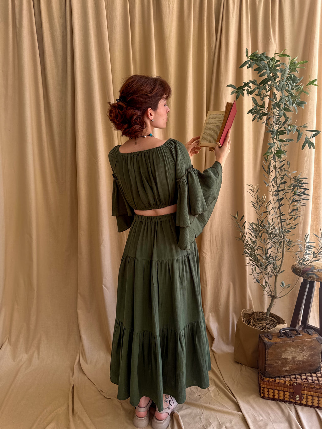 MÜSLİN BLUZ & ETEK TAKIMI