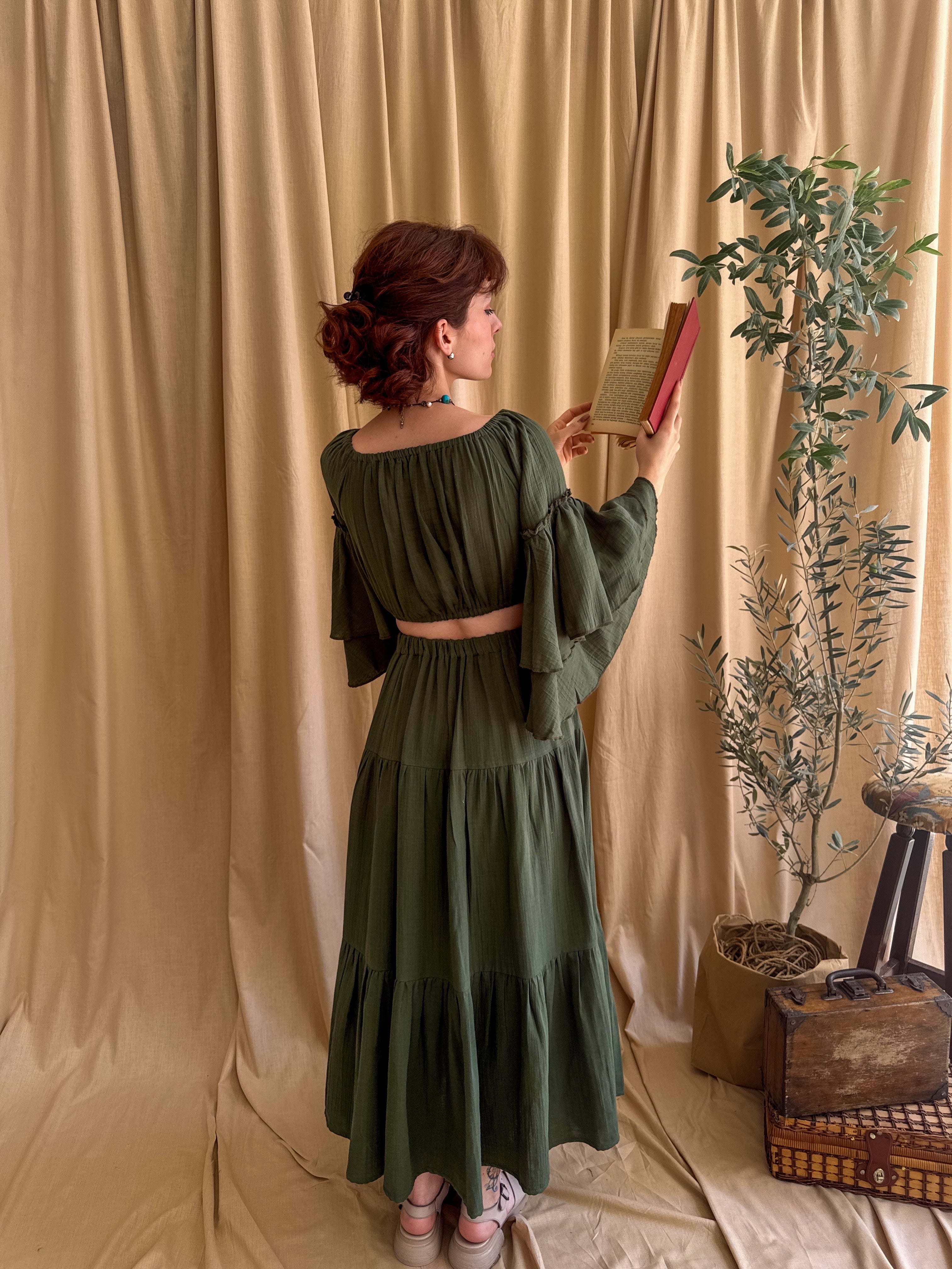 MÜSLİN BLUZ & ETEK TAKIMI