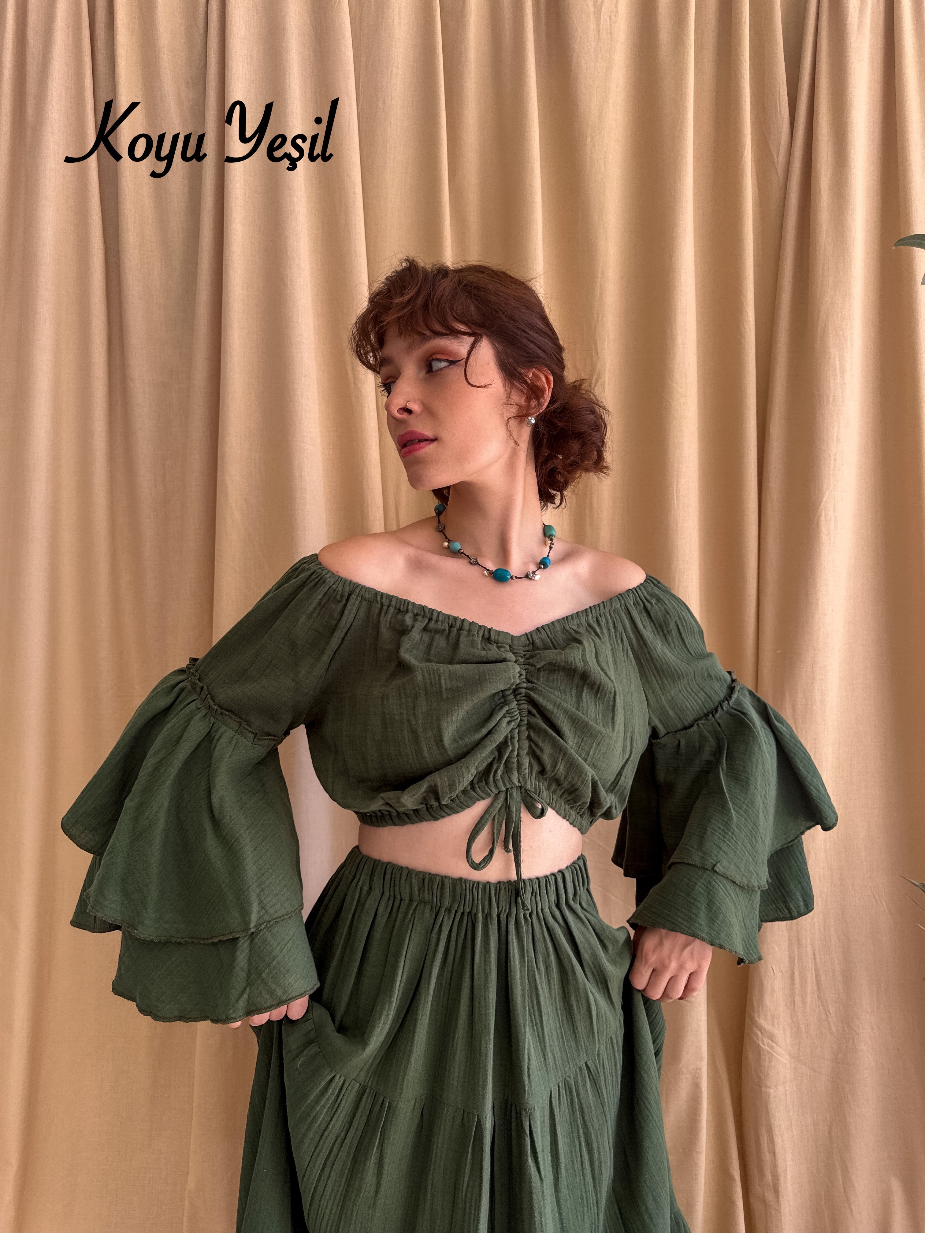 MÜSLİN BLUZ & ETEK TAKIMI