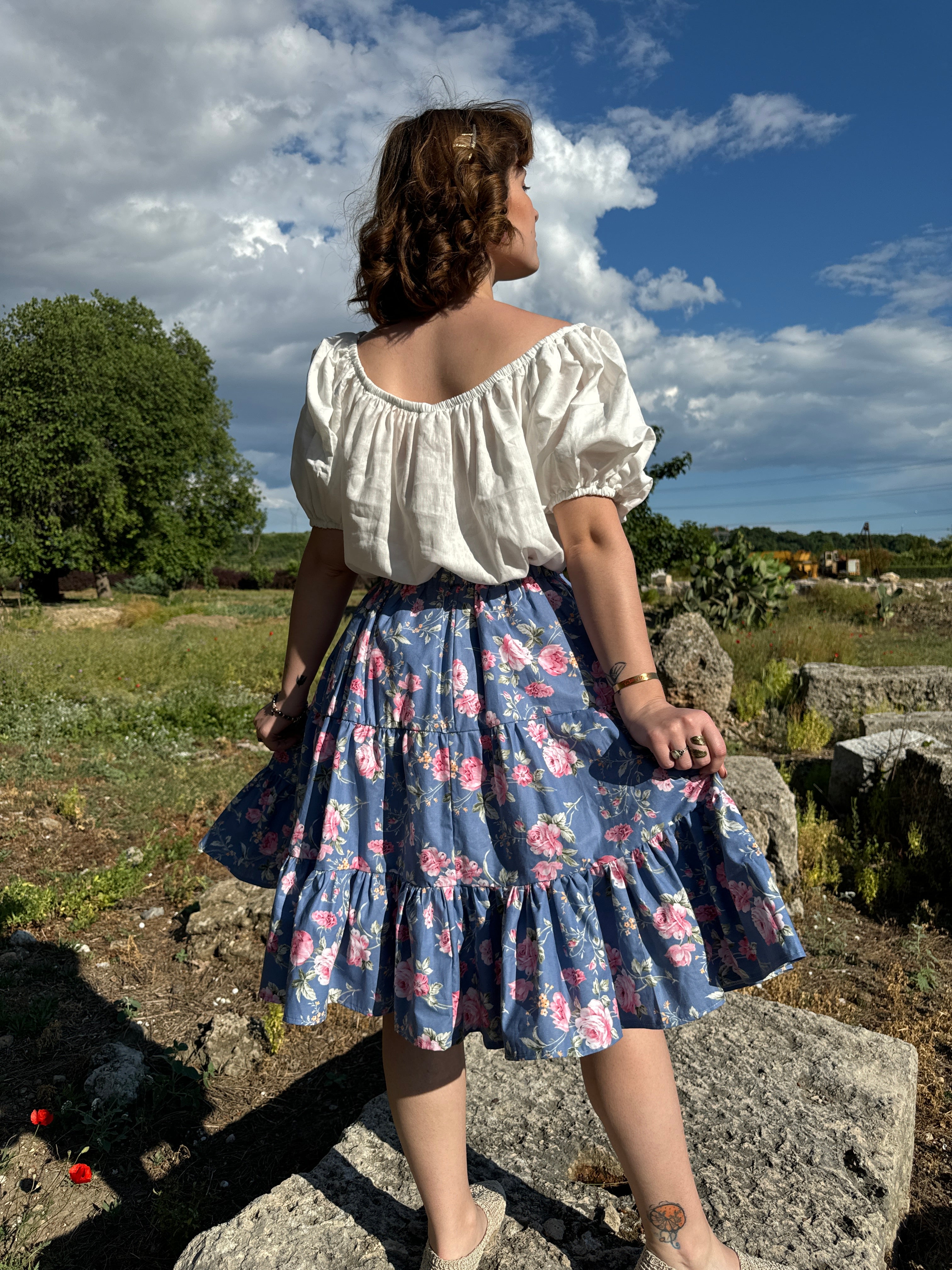 Kısa Kollu  Crop Bluz