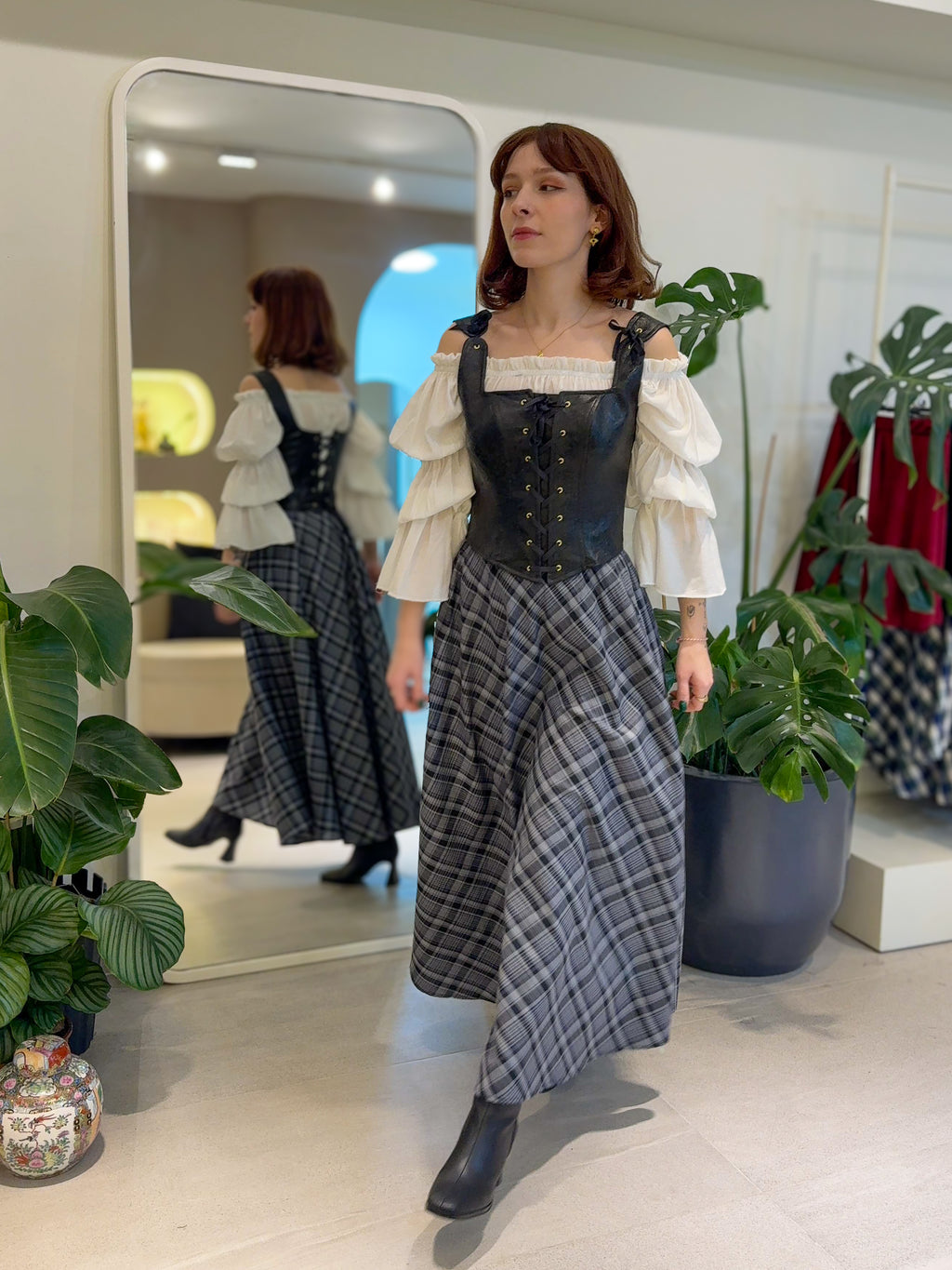 SİYAH-GRİ EKOSE ETEK