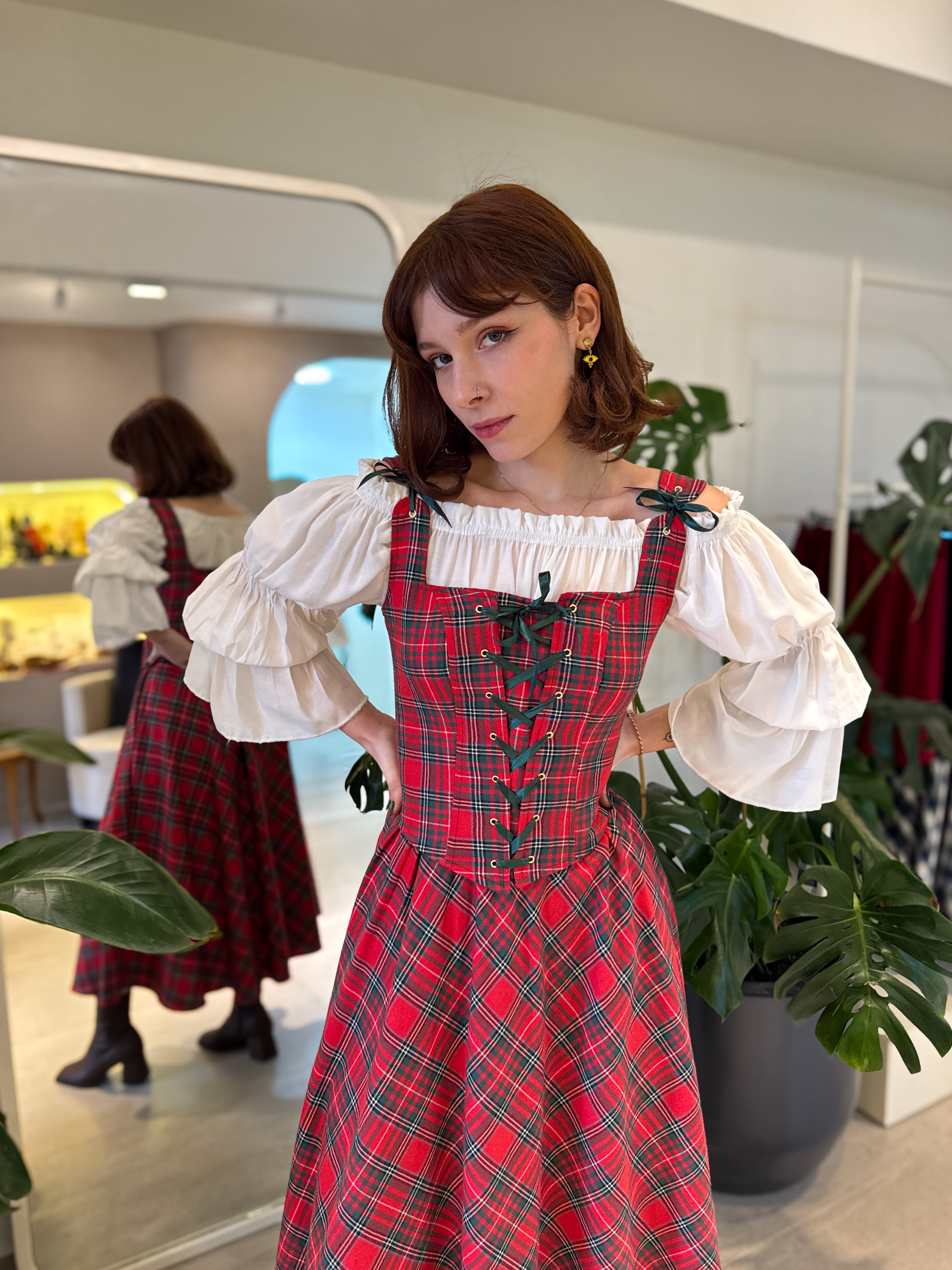 KIRMIZI EKOSE KORSE BÜSTİYER