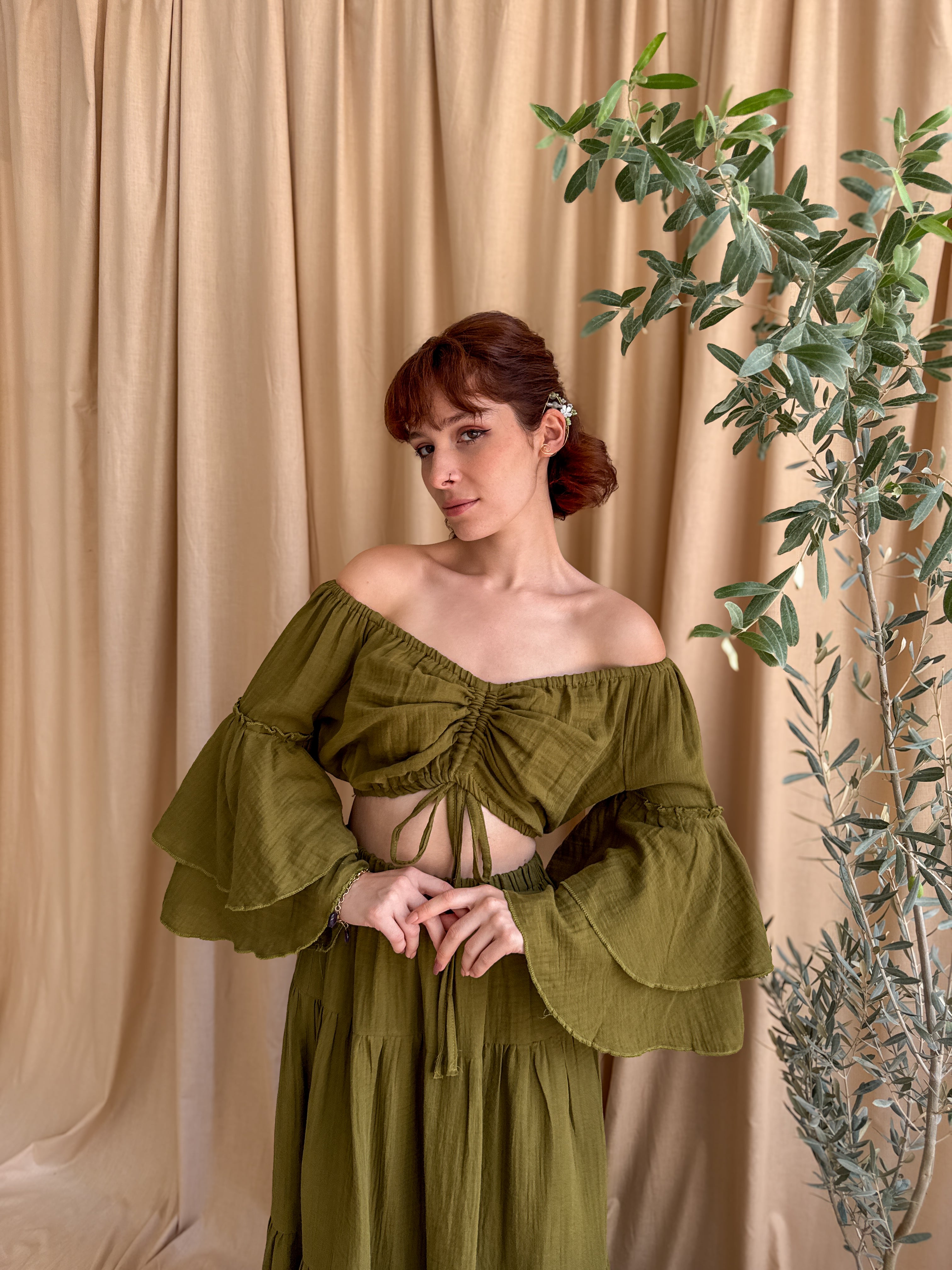 MÜSLİN BLUZ & ETEK TAKIMI