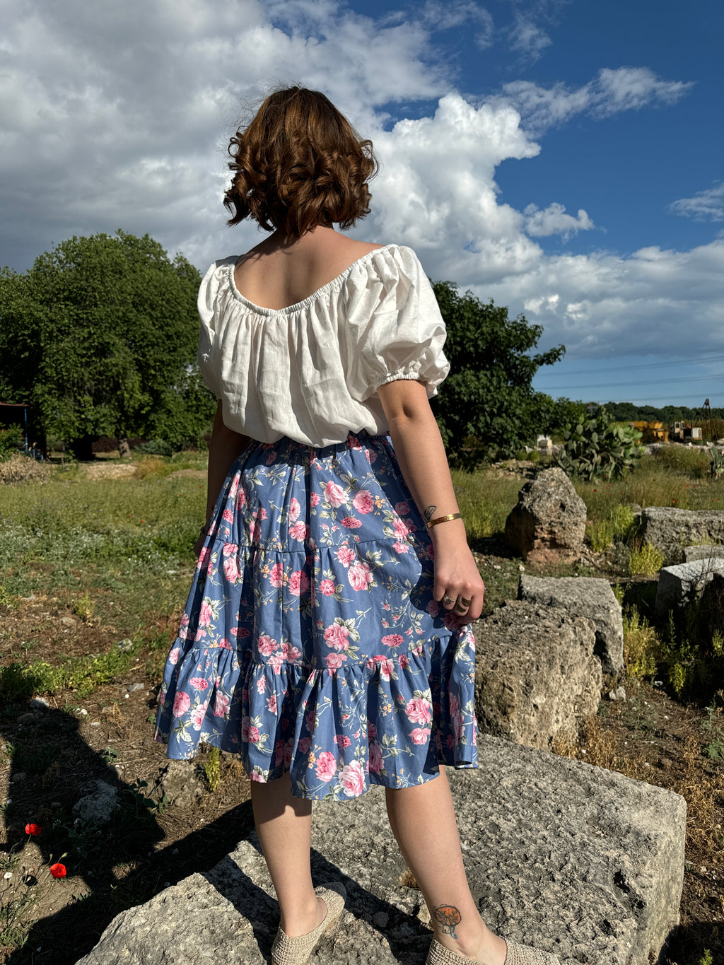 Kısa Kollu  Crop Bluz