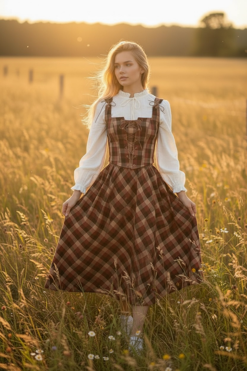 KAHVE-KIZIL EKOSE KORSE BÜSTİYER