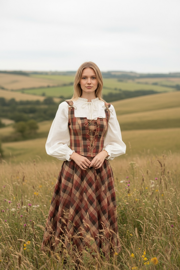 KAHVE-KIZIL EKOSE KORSE BÜSTİYER