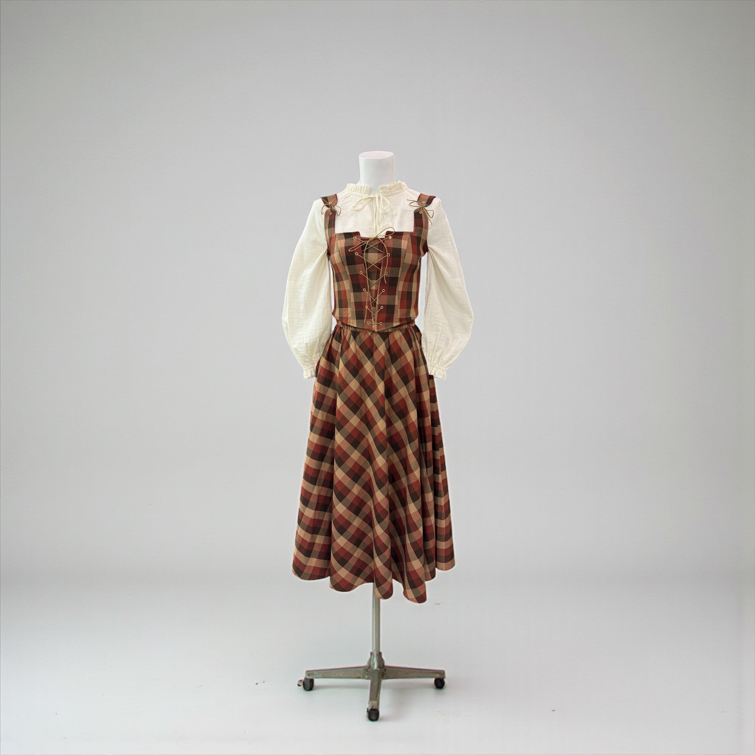 KAHVE-KIZIL EKOSE KORSE BÜSTİYER