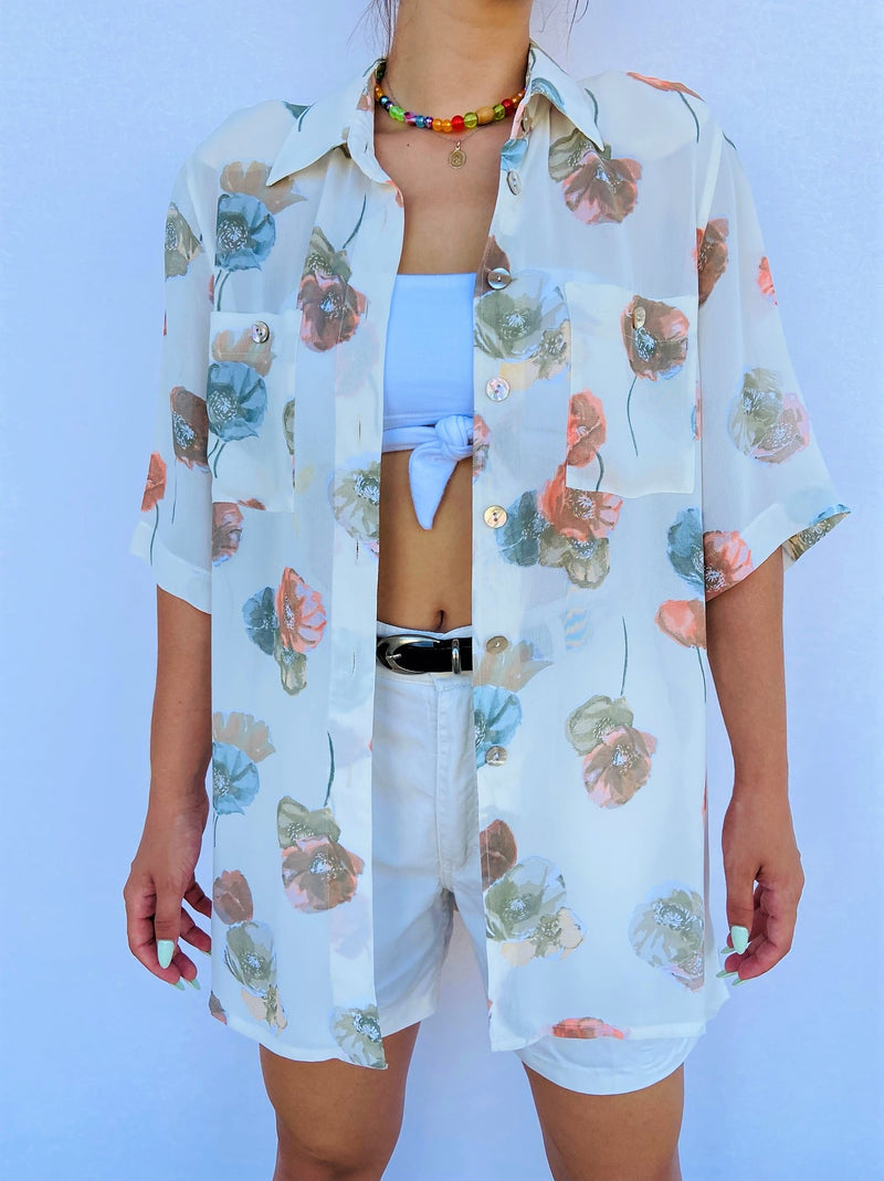 VİNTAGE FLORAL KİMONO GÖMLEK