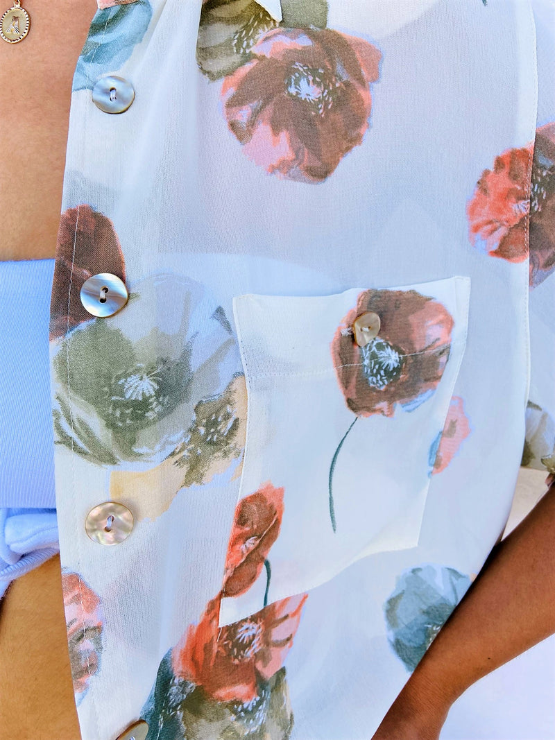 VİNTAGE FLORAL KİMONO GÖMLEK