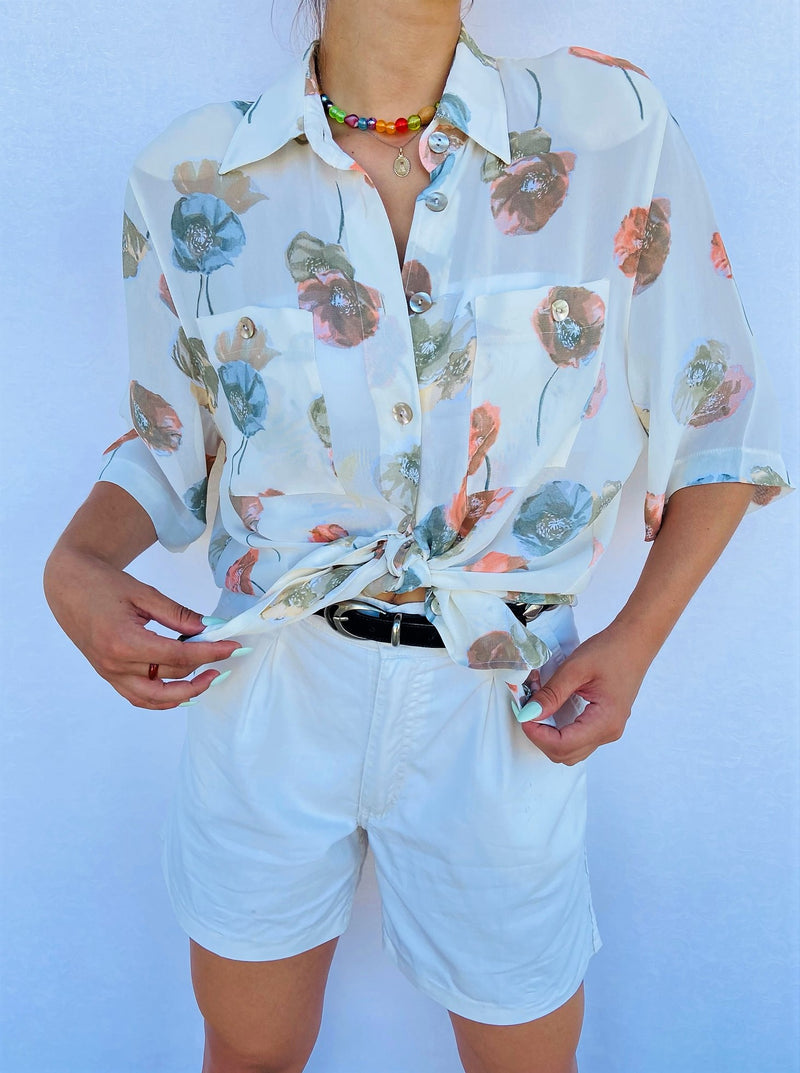 VİNTAGE FLORAL KİMONO GÖMLEK
