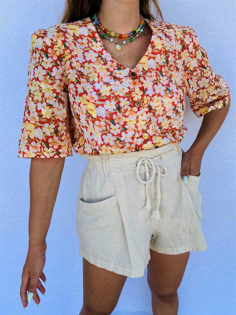 VİNTAGE FLORAL KİMONO GÖMLEK