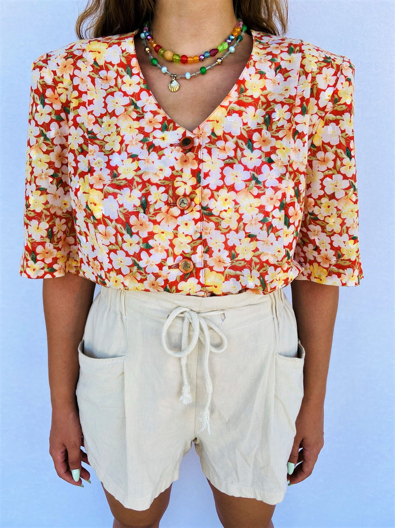 VİNTAGE FLORAL KİMONO GÖMLEK