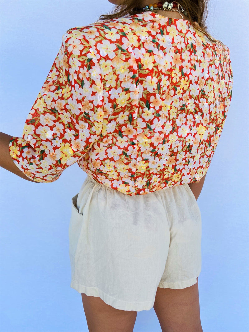 VİNTAGE FLORAL KİMONO GÖMLEK