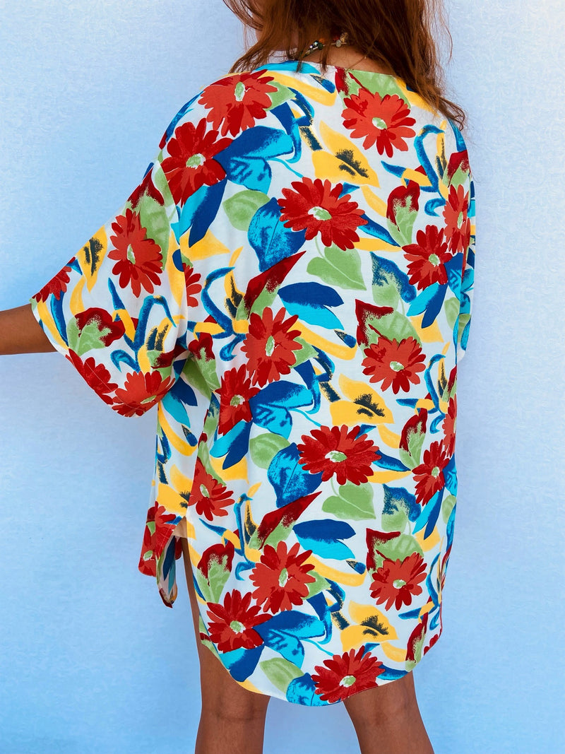 VİNTAGE FLORAL KİMONO GÖMLEK