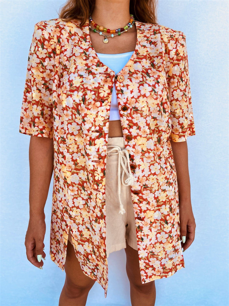 VİNTAGE FLORAL KİMONO GÖMLEK