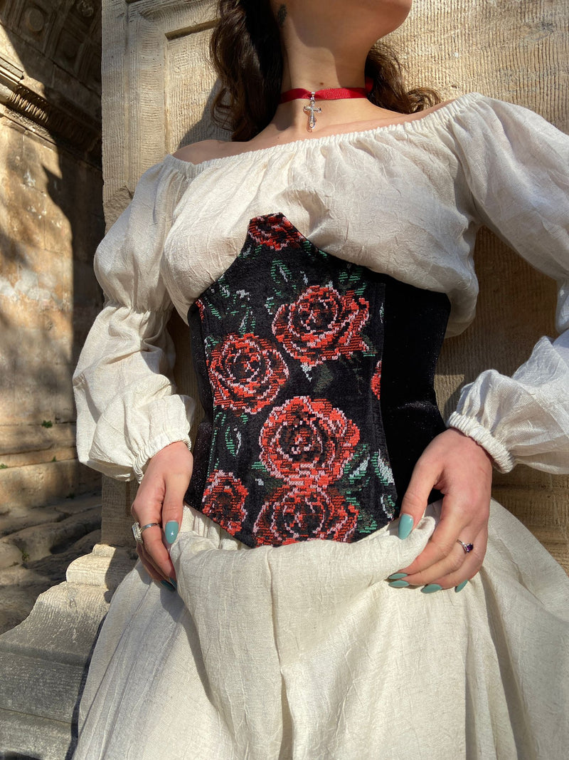 Rose Velvet Waist Corset